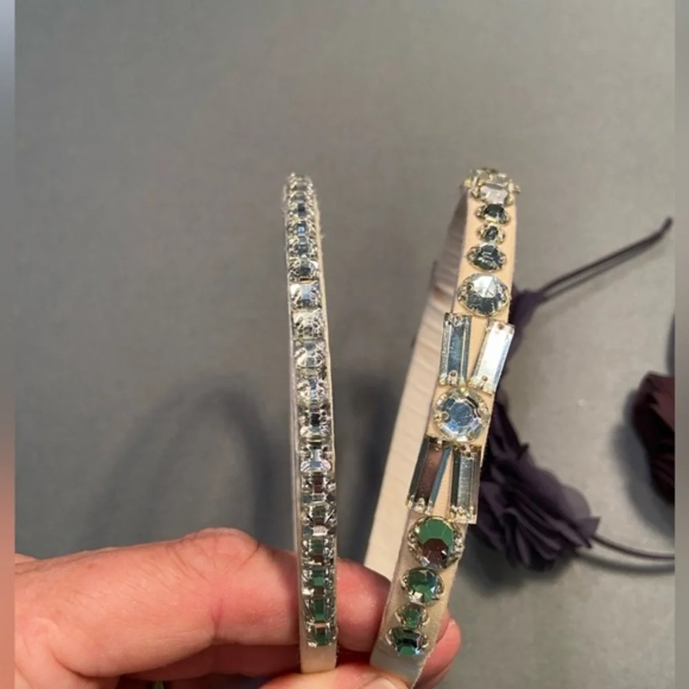 2 Headbands‎ with bling. Probably J. Crew.